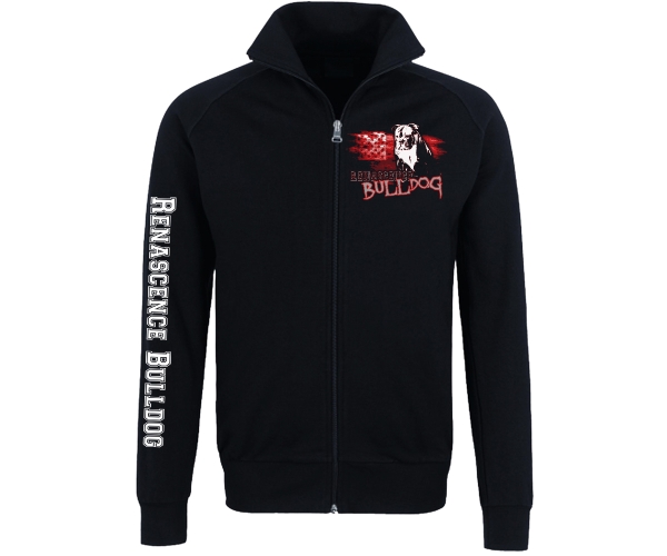 Bulldog - USA Fahne - Frauen Freizeitjacke - schwarz