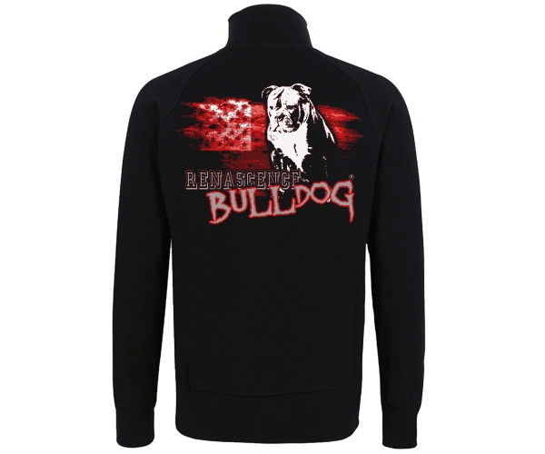 Bulldog - USA Fahne - Frauen Freizeitjacke - schwarz