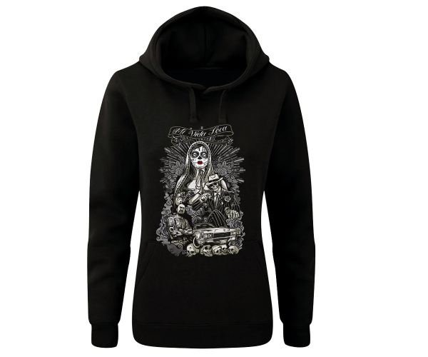 La Familia - La Catrina Mi vida loca - Frauen Kapuzenpullover - schwarz