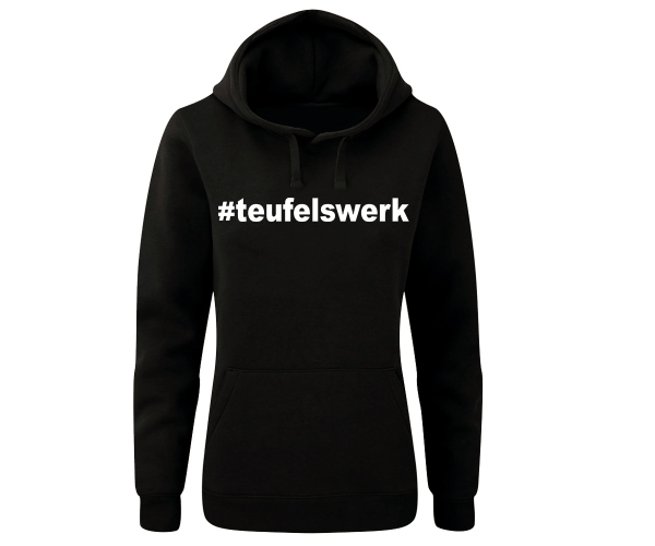 Teufelswerk - Hashtag Teufelswerk - Frauen Kapuzenpullover - schwarz