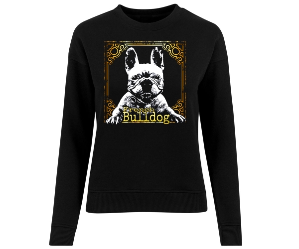 Bulldog - French Bulldog Rahmen - Frauen Pullover - schwarz