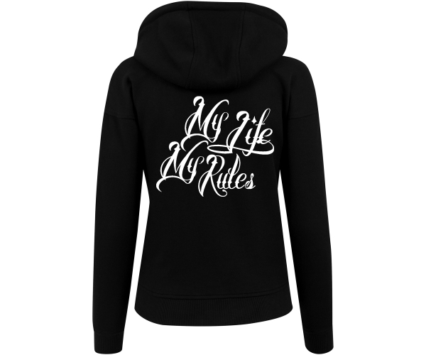 La Familia - My life my rules - Frauen Kapuzenpullover - schwarz