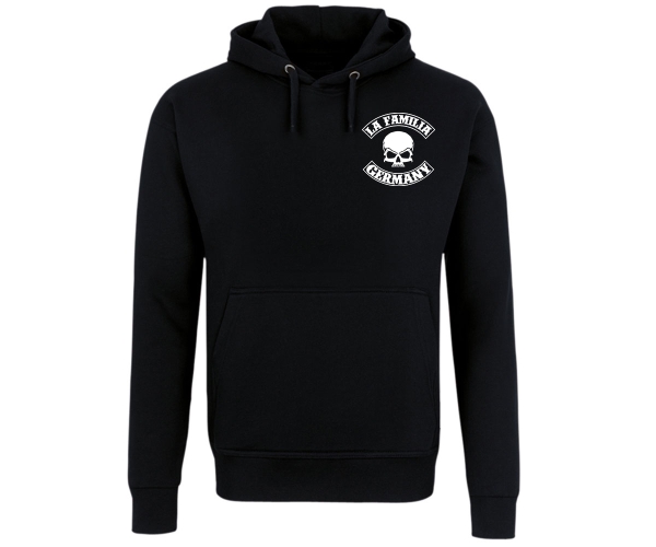 La Familia - Totenkopf Banderole - Männer Kapuzenpullover - schwarz