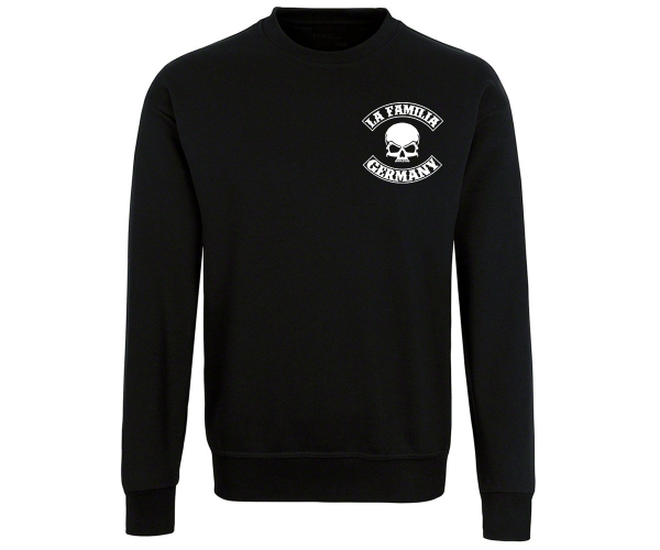 La Familia - Totenkopf Banderole - Männer Pullover - schwarz