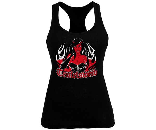 Teufelswerk - Teufelsweib - Frauen Tank Top - schwarz