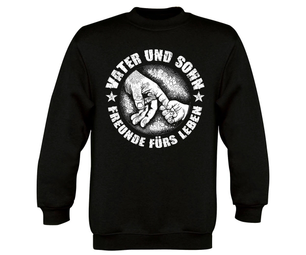 Vater und Sohn Freunde fürs Leben - Kinder Pullover - schwarz