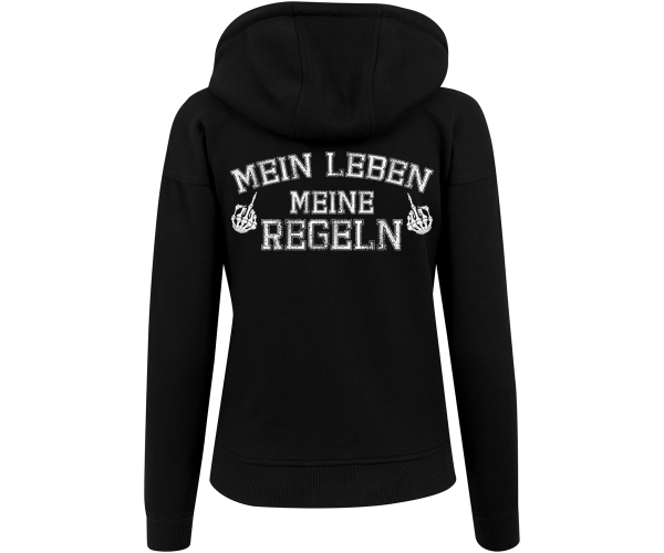 Teufelswerk - Mein Leben meine Regeln - Frauen Kapuzenpullover - schwarz