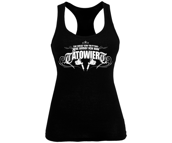 Tatto Style - Du hast ein Tattoo Ich bin tätowiert - Frauen Tank Top - schwarz