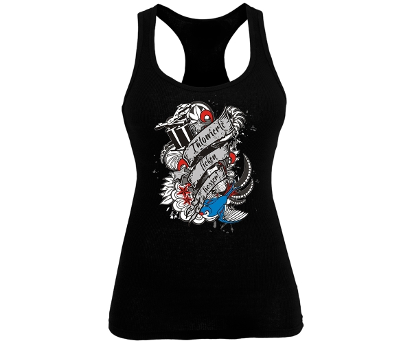 Tattoo Style - Tätowierte ficken besser - Frauen Tank Top - schwarz