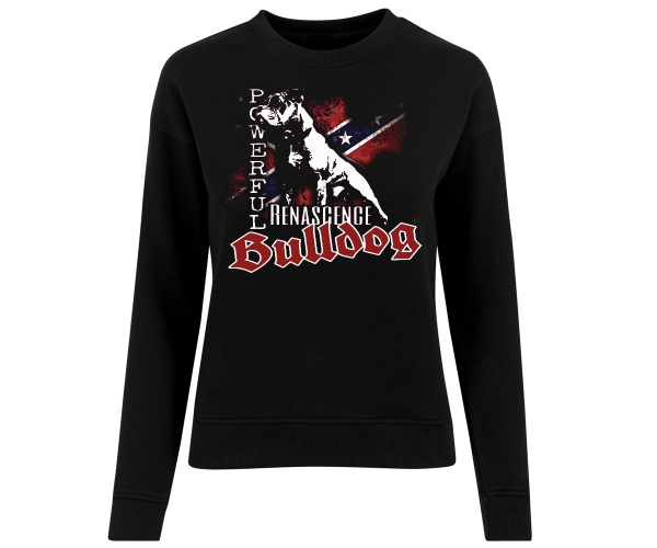 Bulldog - Powerful Südstaaten Fahne - Frauen Pullover - schwarz