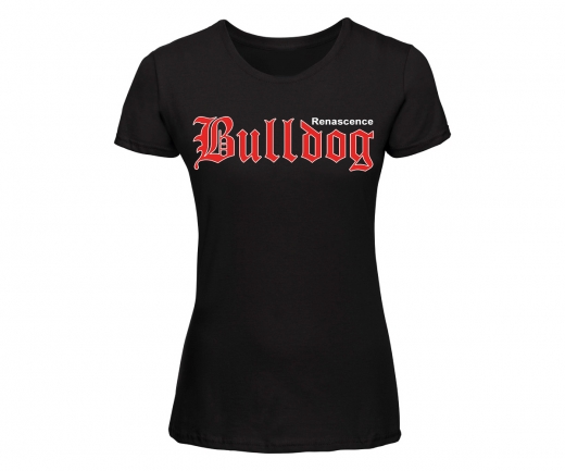 Bulldog - Renascence Bulldog Schriftzug - Frauen Shirt - schwarz