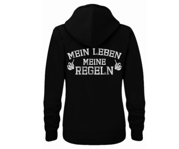 Teufelswerk - Mein Leben meine Regeln - Frauen Kapuzenjacke - schwarz