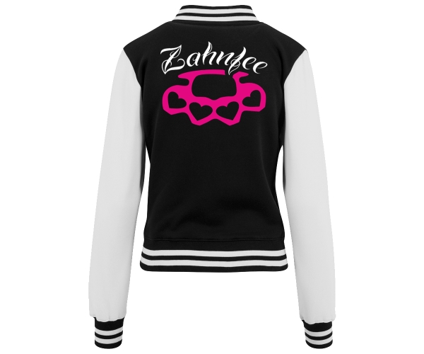 Zahnfee - Herzenring - Frauen College Jacke - schwarz