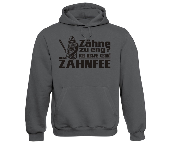 Zahnfee - Zähne zu eng - Männer Kapuzenpullover - grau