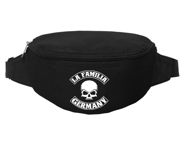 La Familia - Totenkopf Banderole - Bauchtasche S Bag - schwarz