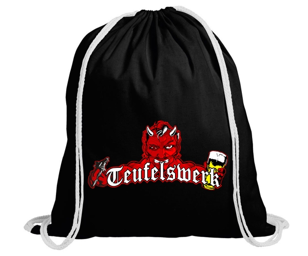 Teufelswerk - Tattoos und Bier - Turnbeutel Gym Bag