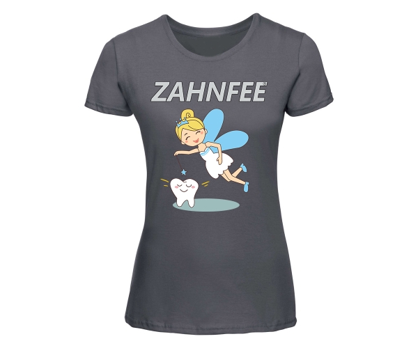 Zahnfee - Logo Zahn - Frauen Shirt - grau