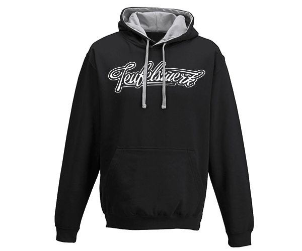 Teufelswerk - Logo 18 - Männer Kapuzenpullover 2tone - schwarz-grau