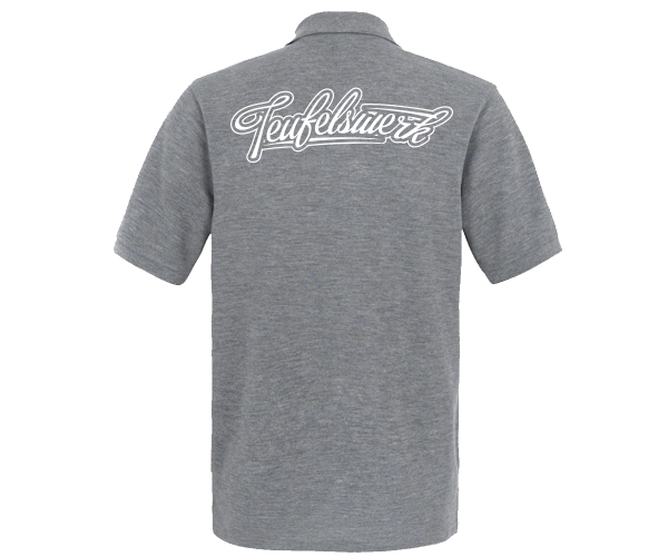 Teufelswerk - Logo 18 - Männer Polo Shirt - grau-meliert