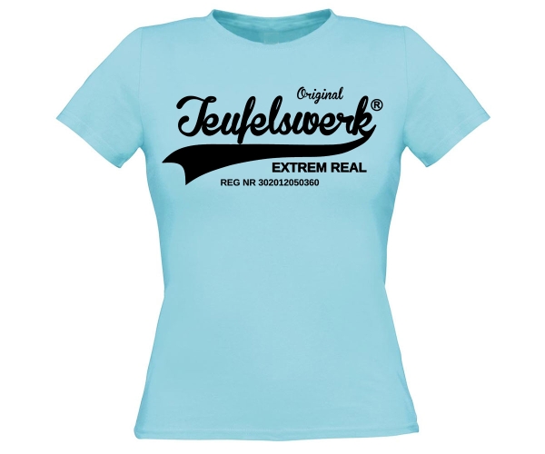 Teufelswerk - Original Teufelswerk - Retro Frauen Shirt - hellblau