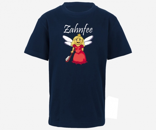 Zahnfee - Logo Zahnbürste - Kinder T-Shirt - navy