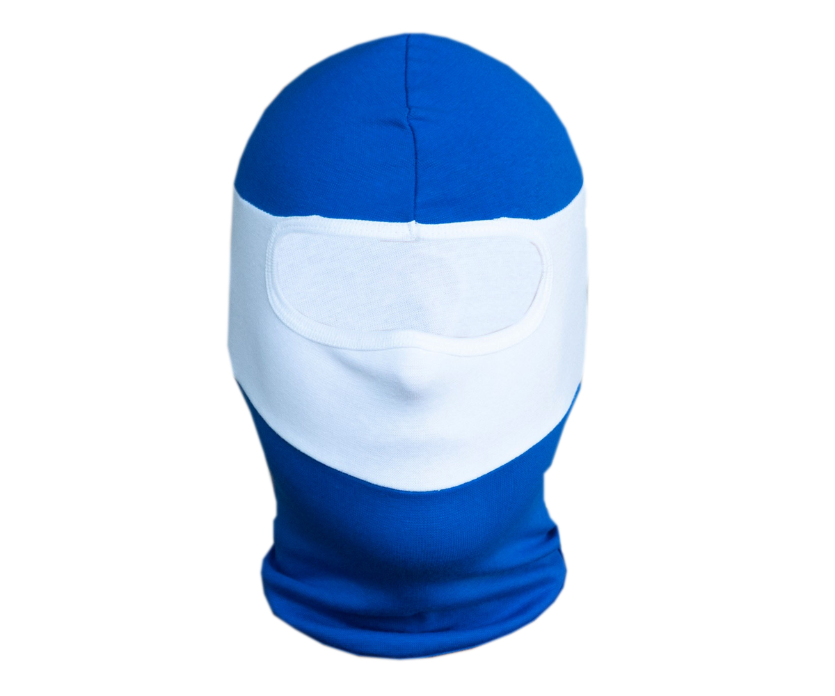 Sturmhaube II - blau - weiß - blau - Der originale Teufelswerk Onlineshop  für Streetwear und Fun Shirts