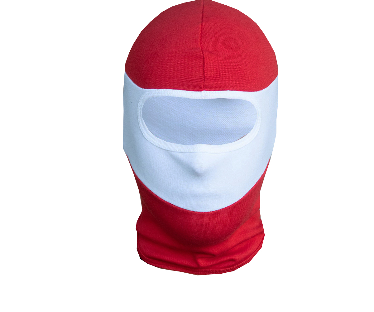 Sturmhaube II - rot - weiß - rot - Der originale Teufelswerk Onlineshop für  Streetwear und Fun Shirts