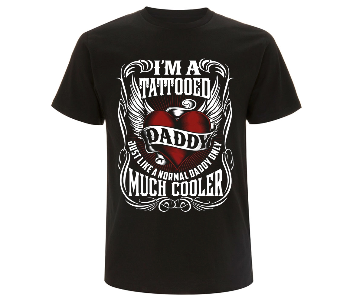 Tattoo Style - I m a tattooed Daddy - Männer T-Shirt - schwarz