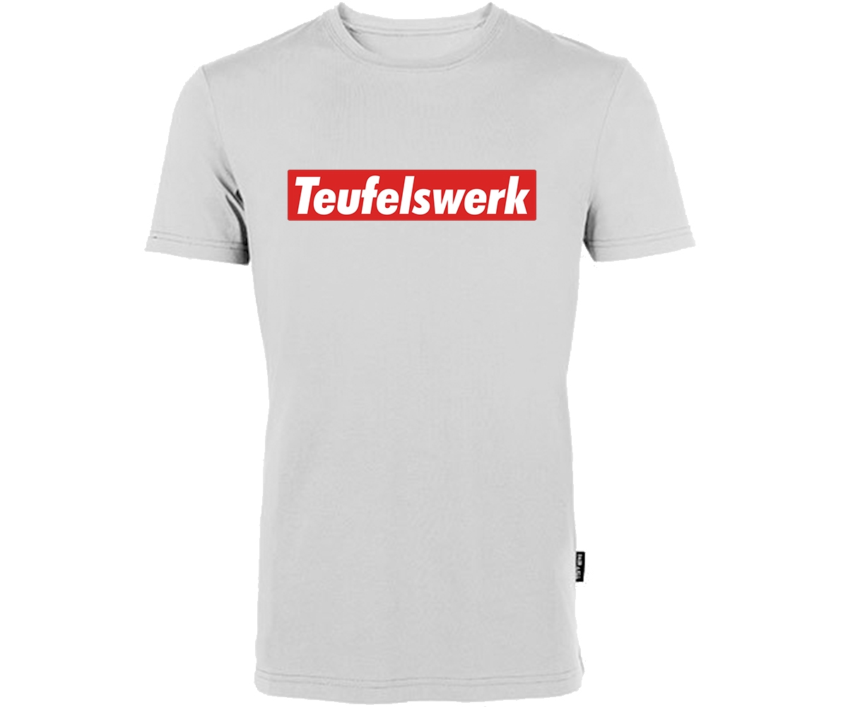 Teufelswerk - Box Logo - Männer T-Shirt- weiß