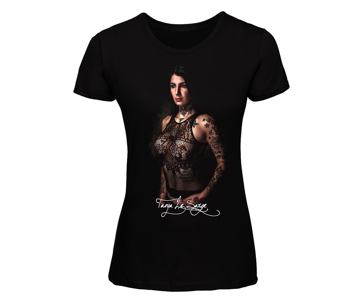 Tattoo Style - Tanja le Sarge - Frauen Shirt - schwarz