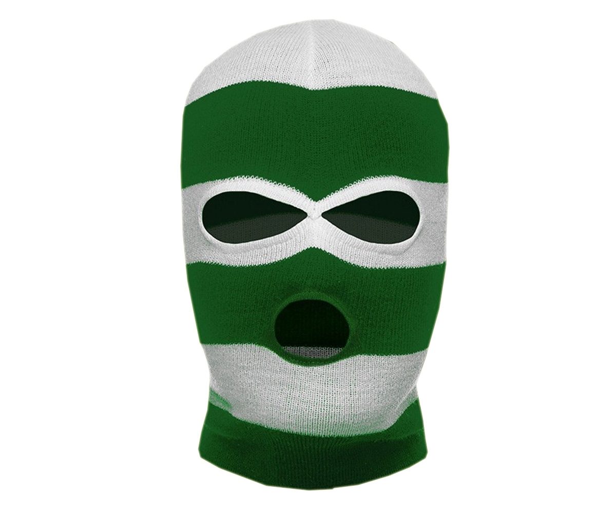 Sturmhaube Streifen - grün - weiß - Der originale Teufelswerk Onlineshop  für Streetwear und Fun Shirts