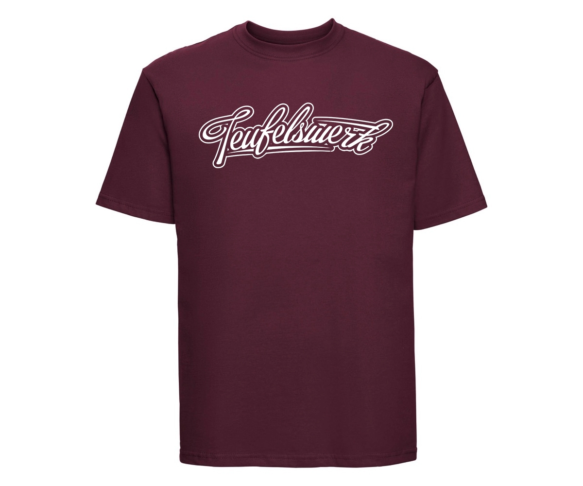 Teufelswerk - Logo 18 - Männer T-Shirt - weinrot