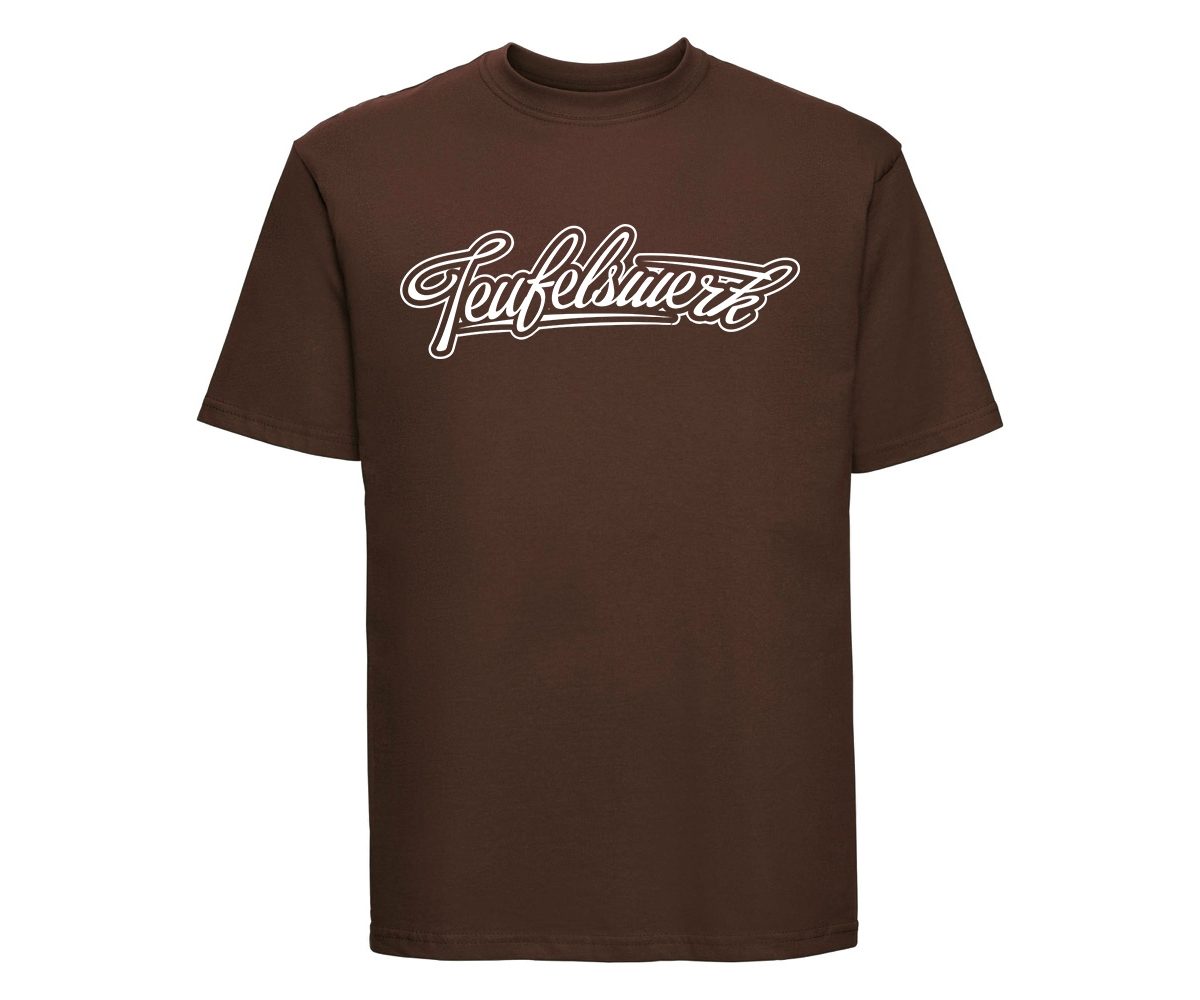 Teufelswerk - Logo 18 - Männer T-Shirt - braun