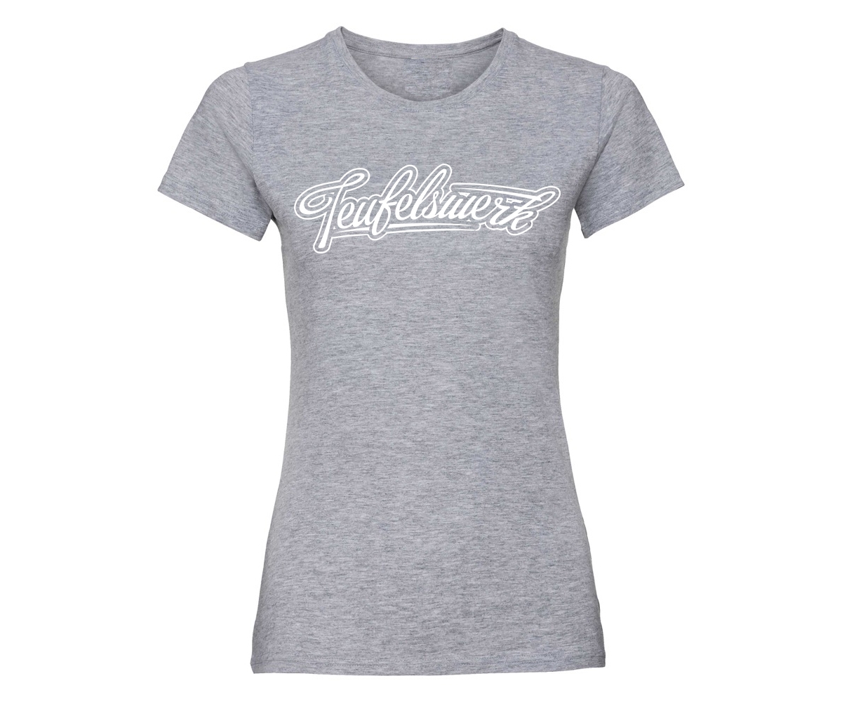 Teufelswerk - Logo 18 - Frauen Shirt - grau-meliert