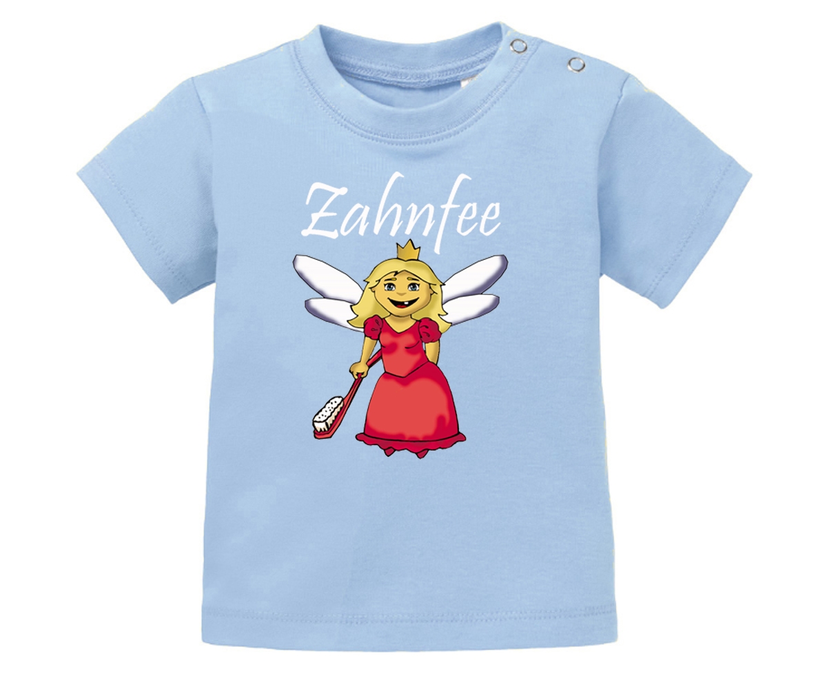Zahnfee - Logo Zahnbürste - Baby Shirt - hellblau