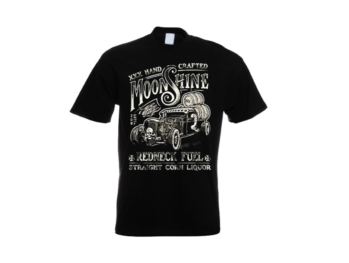 Moonshine Redneck Fuel - Männer T-Shirt - schwarz