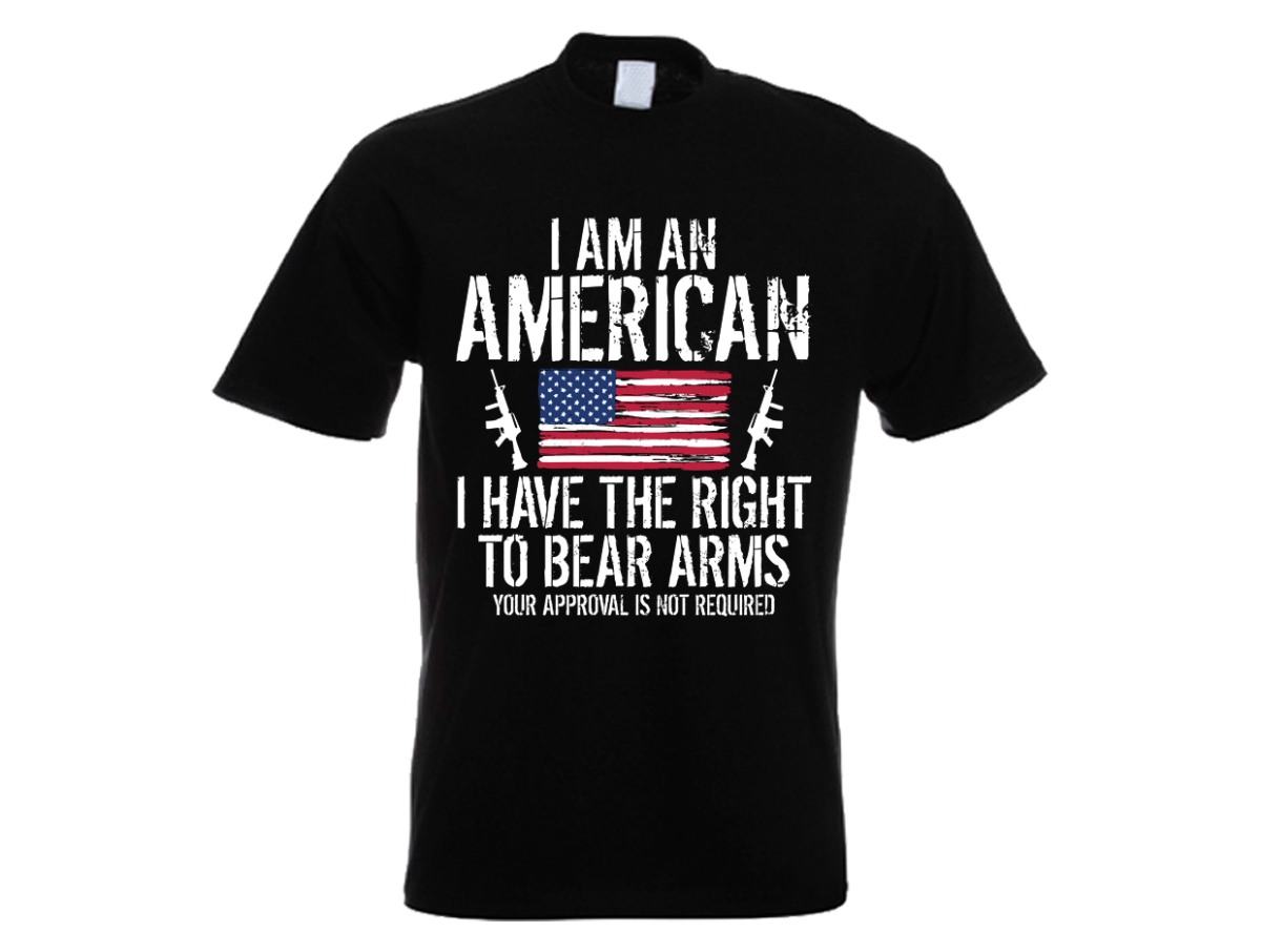 I am American - I have the Right to bear Arms - Männer T-Shirt - schwarz