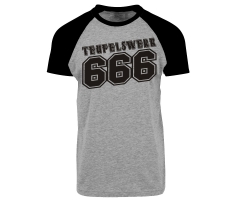 Teufelswerk - 666 - Männer T-Shirt - Raglan - schwarz/grau