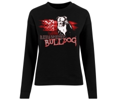 Bulldog - USA Fahne - Frauen Pullover - schwarz