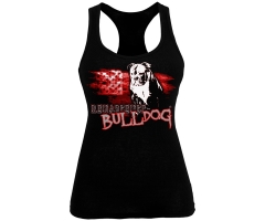Bulldog - USA Fahne - Frauen Tank Top - schwarz