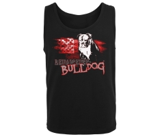 Bulldog - USA Fahne - Männer Muskelshirt - schwarz