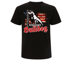 Bulldog - Powerful - USA Fahne - Männer T-Shirt - schwarz