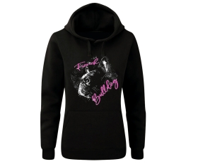 Bulldog - French Bulldog pink - Frauen Kapuzenpullover - schwarz