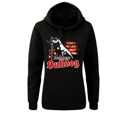 Bulldog - Powerful USA Fahne - Frauen Kapuzenpullover - schwarz