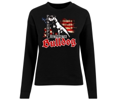 Bulldog- Powerful USA Fahne - Frauen Pullover - schwarz
