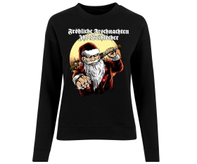 Fröhliche Arschnachten Ihr Weihlöcher - Frauen Pullover - schwarz