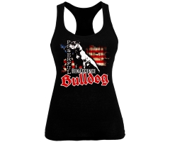 Bulldog - Powerful USA Fahne - Frauen Tank Top - schwarz