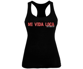 La Familia - Mi vida loca La Familia Schriftzug - Frauen Tank Top - schwarz