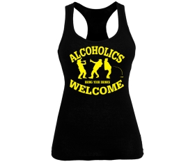 Alcoholics Welcome - Frauen Tank Top - schwarz