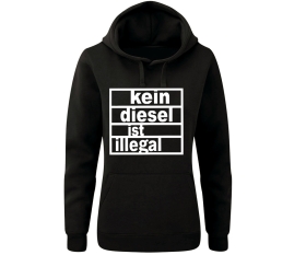 Kein Diesel ist illegal - Frauen Kapuzenpullover - schwarz